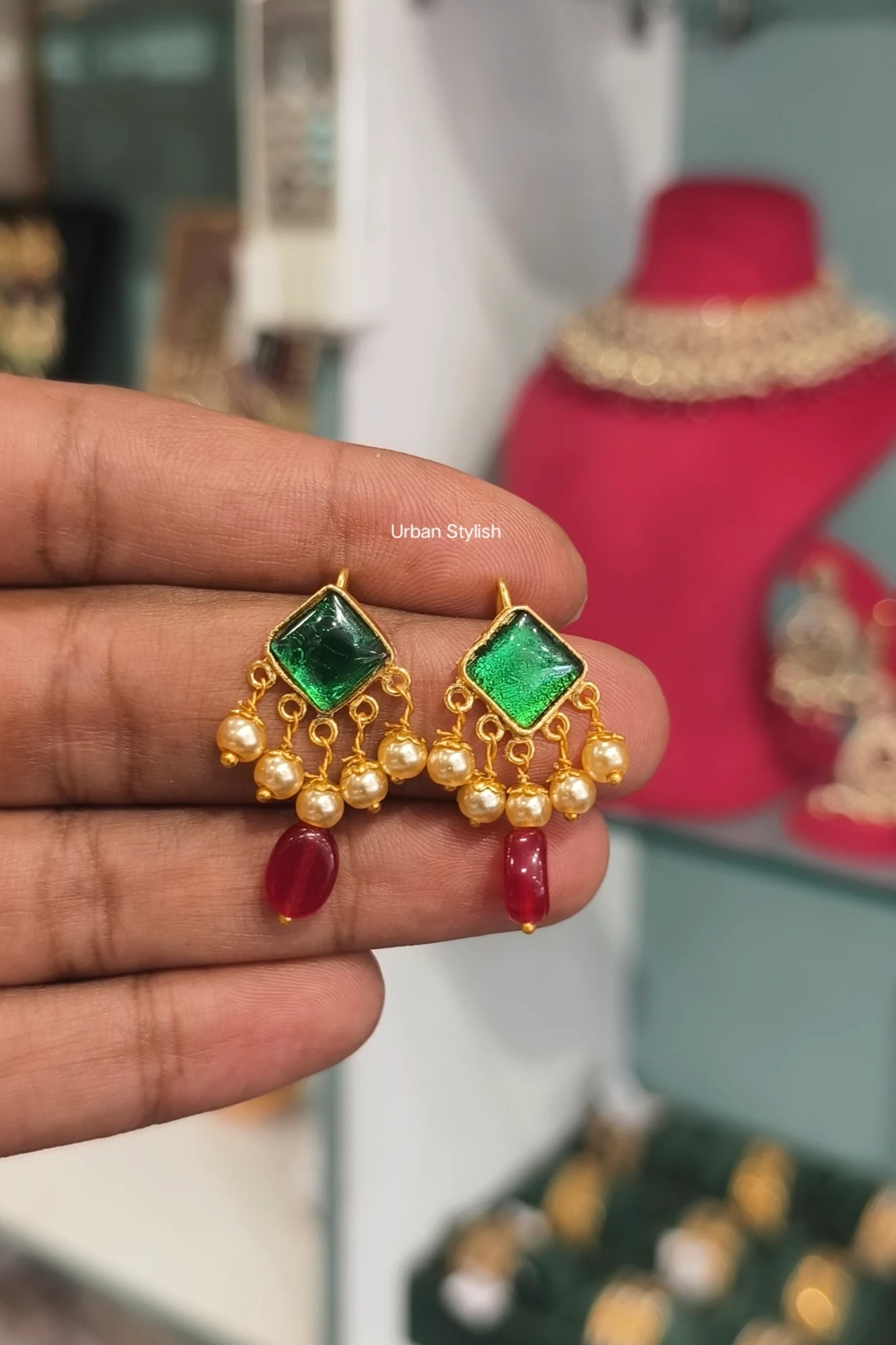 SOFIA SMALL GOLD LOOK EARRINGS