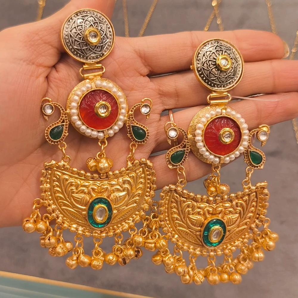 RAHA ORANGE GOLD REPLICA EARRINGS