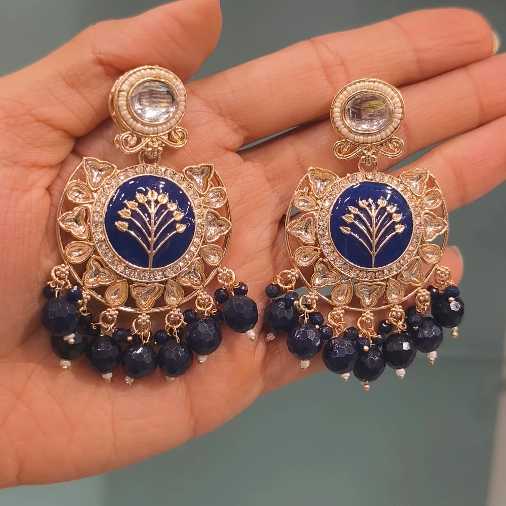 NAVY SABYASACHI EARRINGS