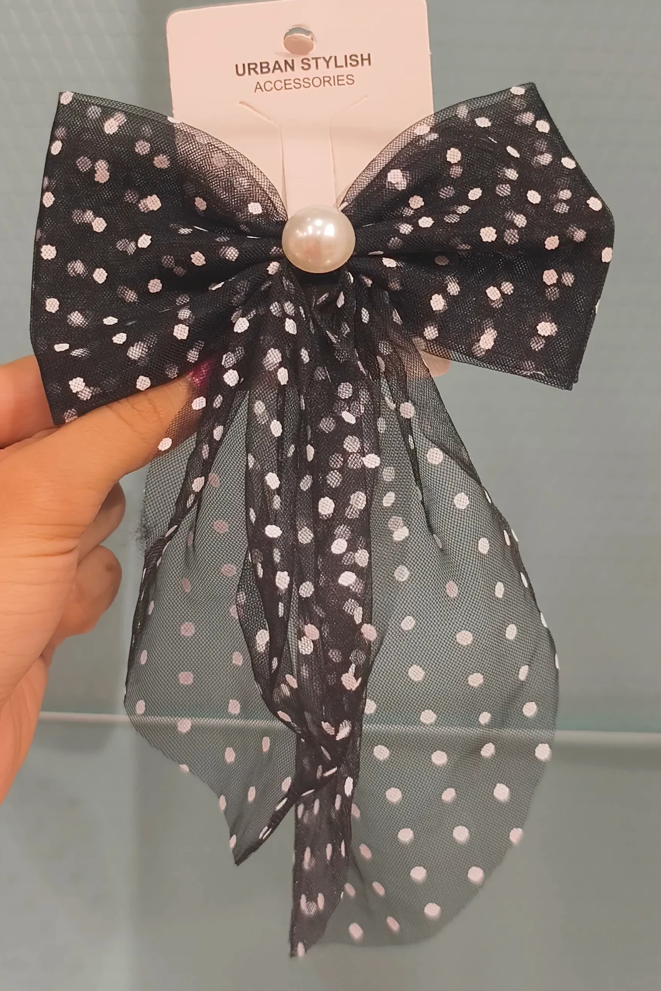 NAJMA BLACK HAIR BOW