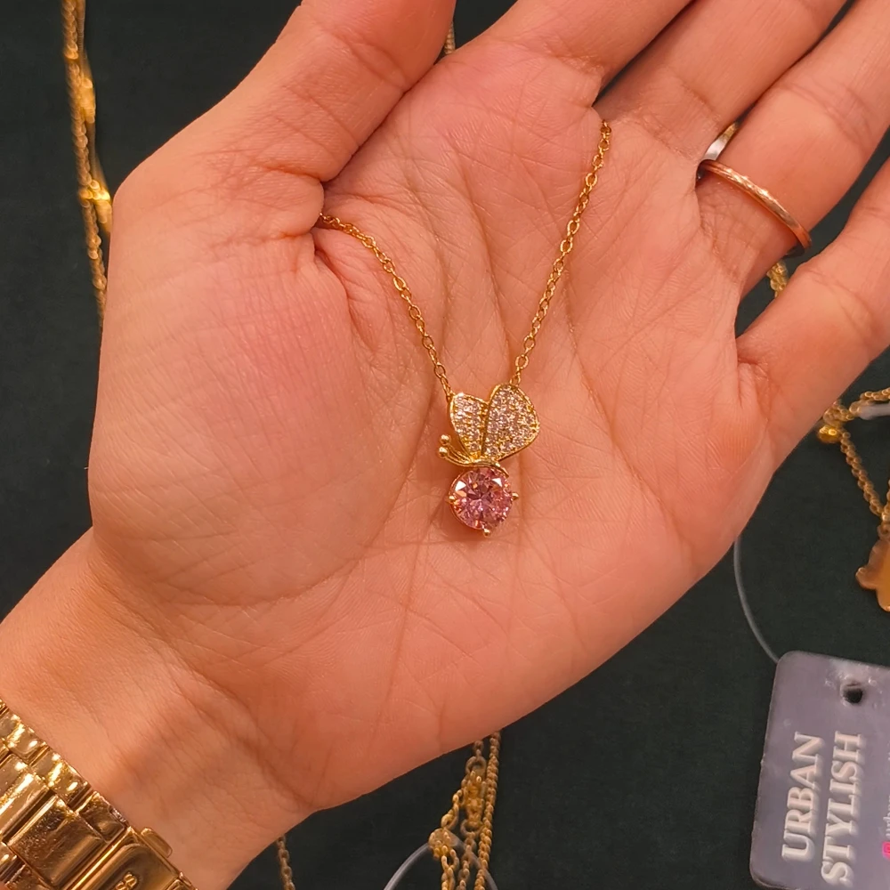 CUTE PINK PENDENT CHAIN