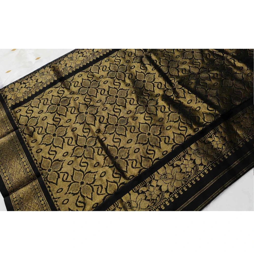 Coffee Brown with Violet Contrast traditional silk saree with zari border for festive and wedding occasions