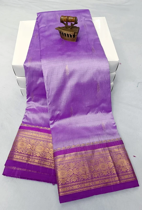 Lavender Purple Kanchipuram Silk Saree