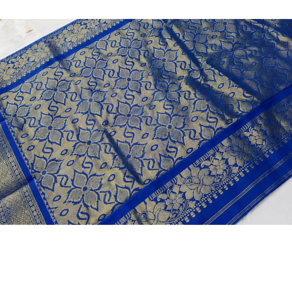 Sneha Green with Violet Contrast traditional silk saree with zari border for festive and wedding wear