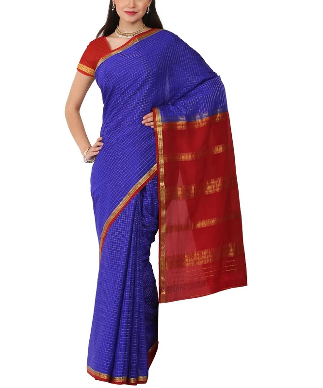 Captivating Pure Mysore Silk Saree in Coral Orange & Gold Zari Work