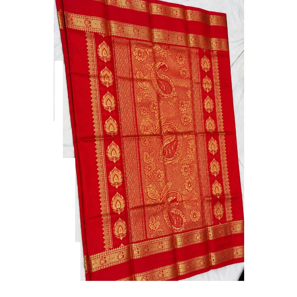 Blue & Pink Kanchipuram Pure Silk Saree with Blouse