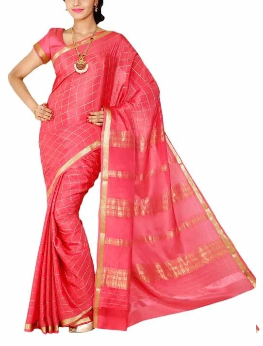 Striking Pure Mysore Silk Saree in Cobalt Blue & Zari Weave
