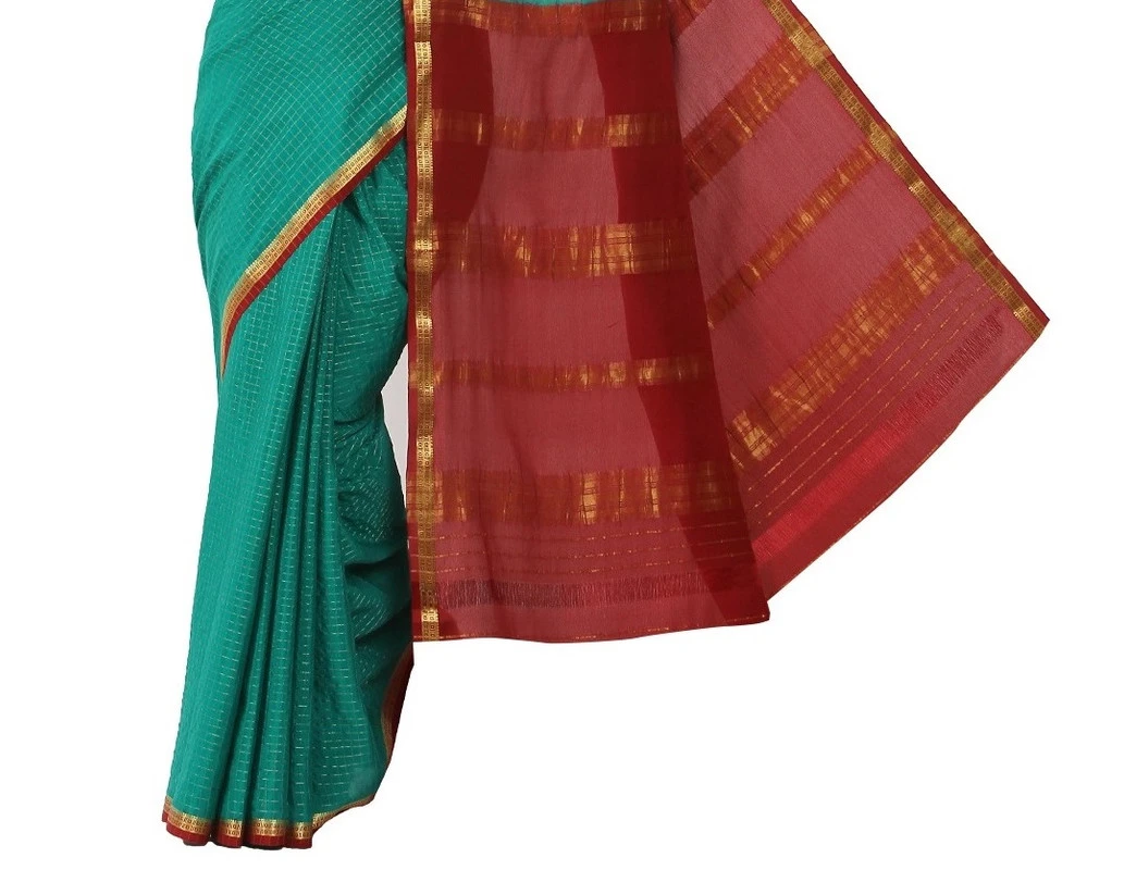 Resplendent Pure Mysore Silk Saree in Amber Gold & Rich Zari Weave