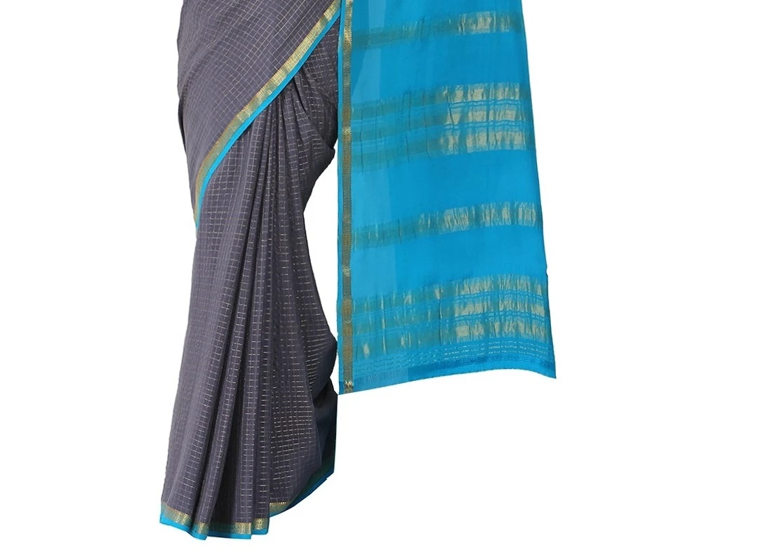 Dazzling Pure Mysore Silk Saree in Deep Rose Pink & Zari Weave