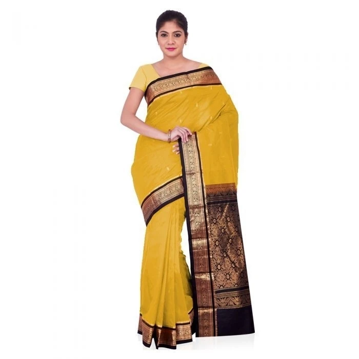 Green and Red Traditional Kanchipuram Pure Silk Saree