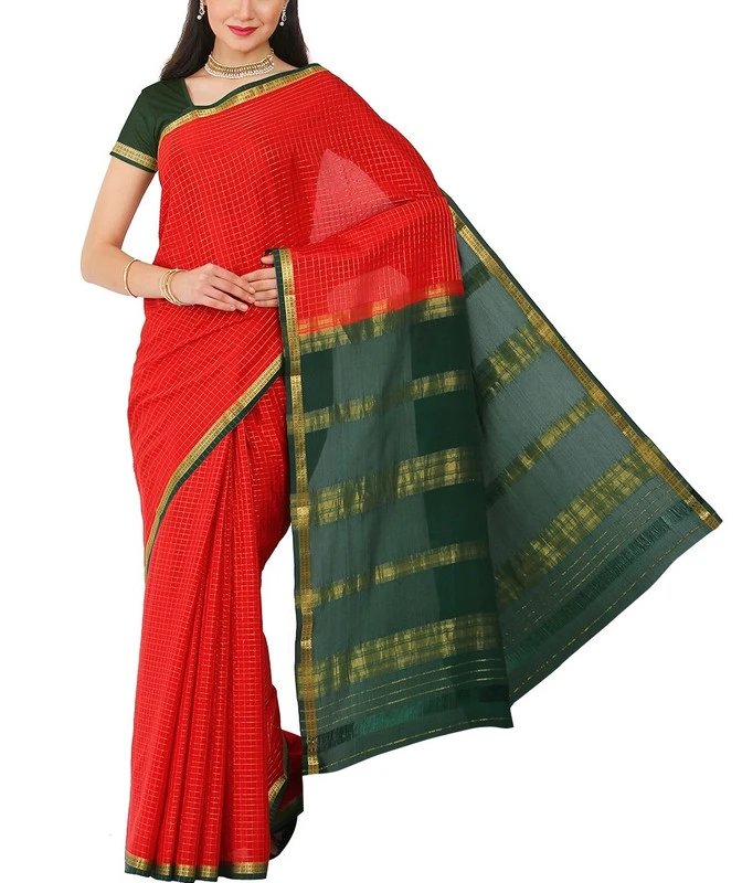 Vibrant Pure Mysore Silk Saree in Peacock Blue & Contrast Zari Border