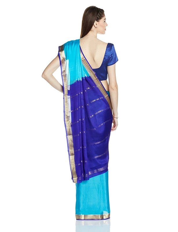 Stunning Pure Mysore Silk Saree in Coral Red with Pattern & Zari Border