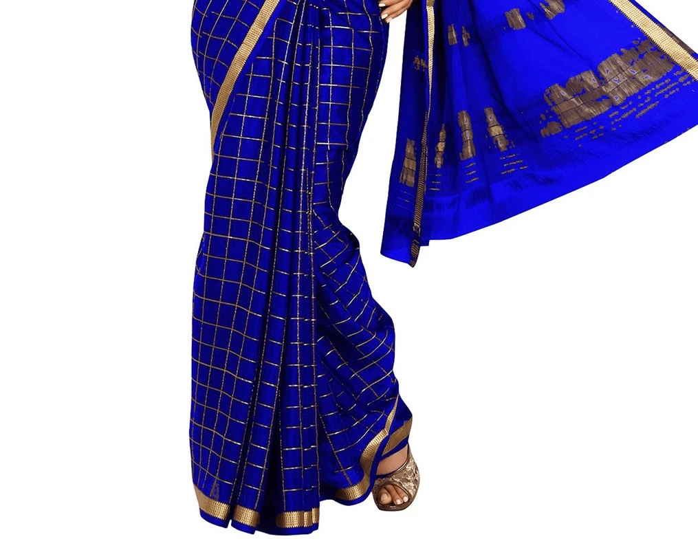 Captivating Pure Mysore Silk Saree in Sky Blue with Gold Zari Work