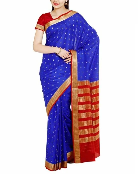 Graceful Pure Mysore Silk Saree in Light Pink with & Rich Gold Zari Border