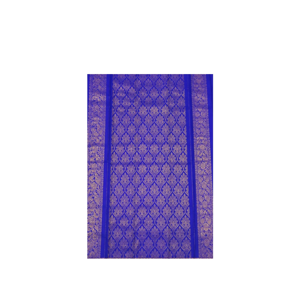 Rani with Violet Multicolor Contrast Exclusive Kanchipuram Pure Silk Saree with Bentex Border & Diamond Butta