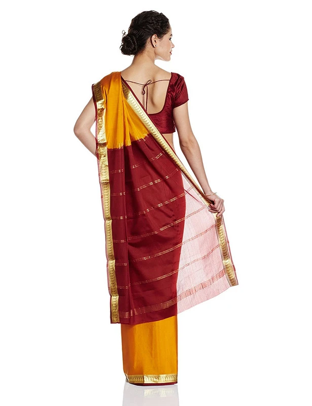 Elegant Pure Mysore Silk Saree in Soft Pink with Lustrous Zari Border