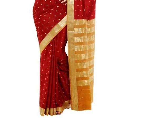 Exquisite Pure Mysore Silk Saree in Deep Blue with Traditional & Gold Zari