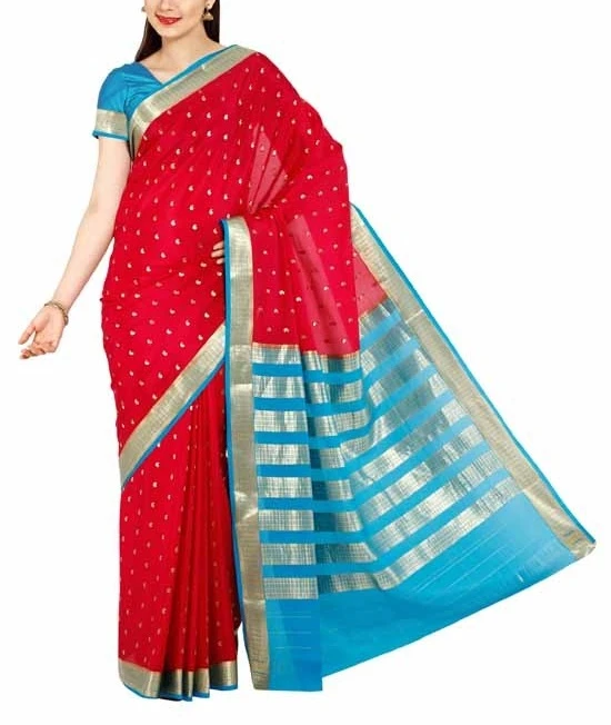 Resplendent Pure Mysore Silk Saree in Golden Yellow & Gold Zari Border