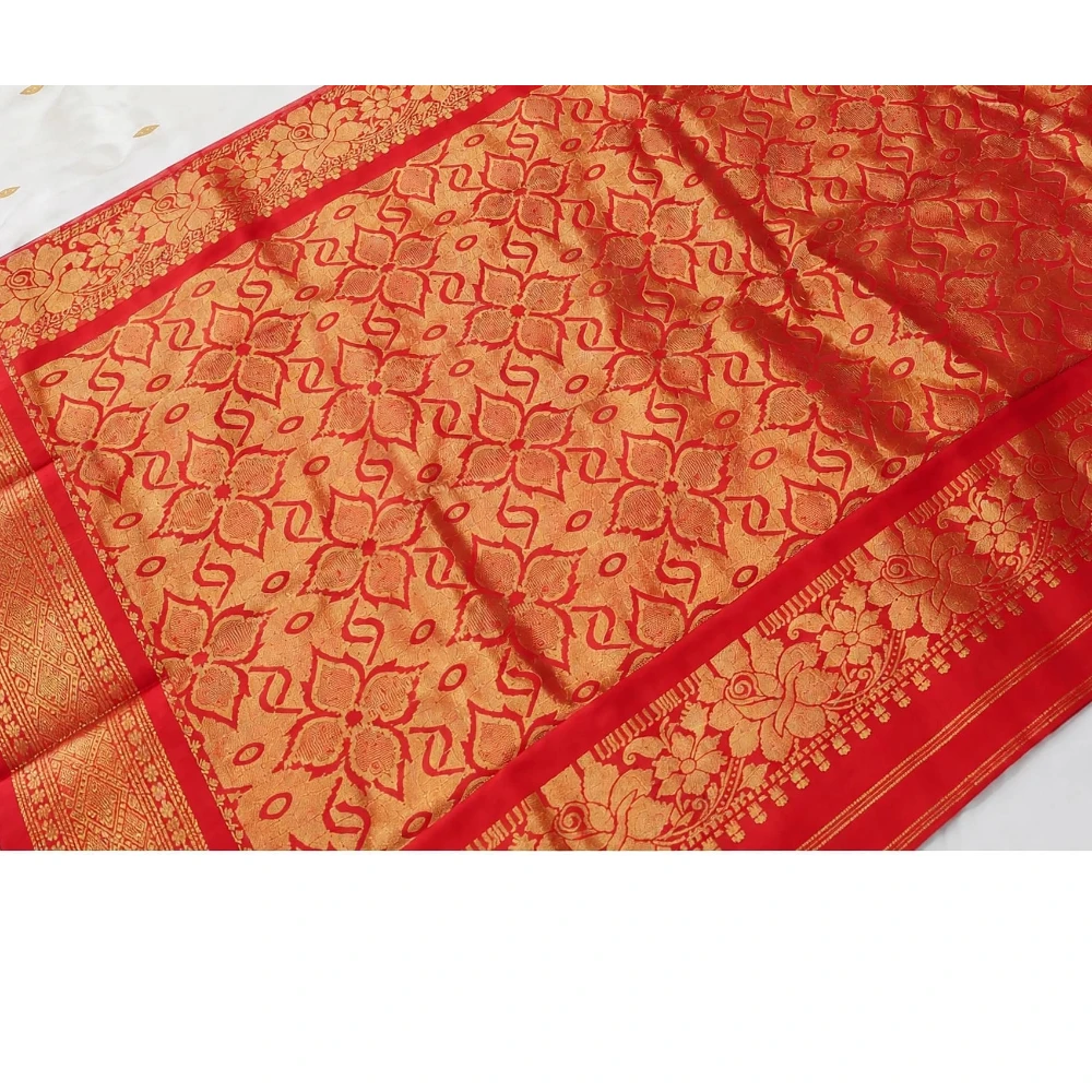 Team Green traditional silk saree with zari border for festive and wedding occasions