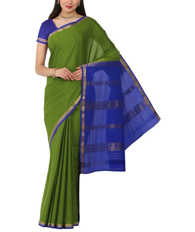 Charming Pure Mysore Silk Saree in Baby Pink & Gold Zari Border