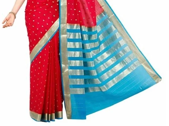 Resplendent Pure Mysore Silk Saree in Golden Yellow & Gold Zari Border