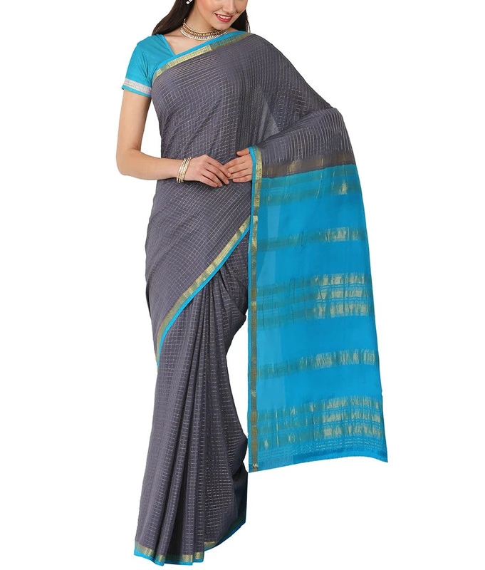 Dazzling Pure Mysore Silk Saree in Deep Rose Pink & Zari Weave