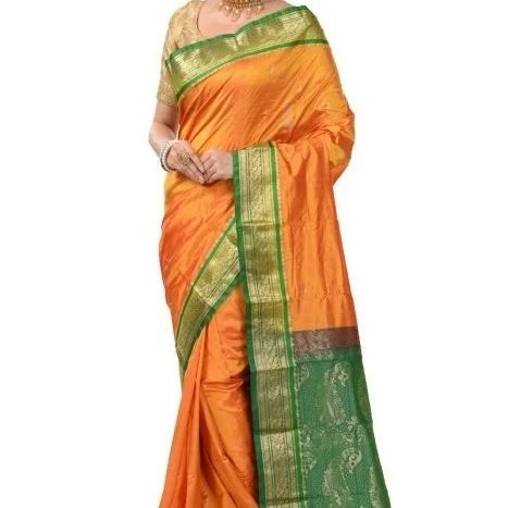 Traditional Kanchipuram Pure Silk Saree in Metallic Grey with Pink Contrast 