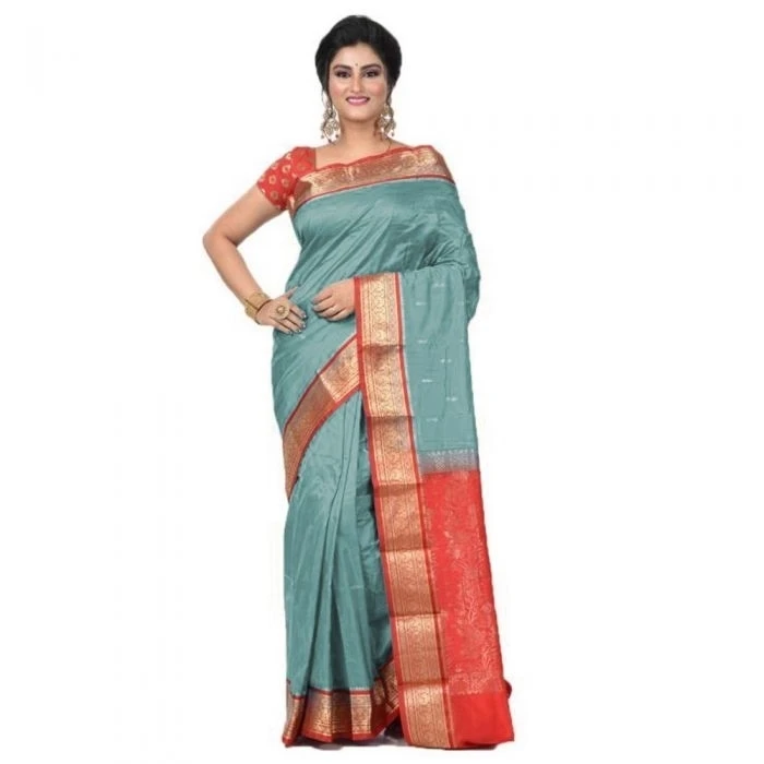 Purple and Green Traditional Kanchipuram Pure Silk Saree