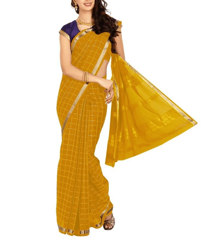 Pure Mysore Silk Saree in Lush Green with Traditional & Contrast Zari