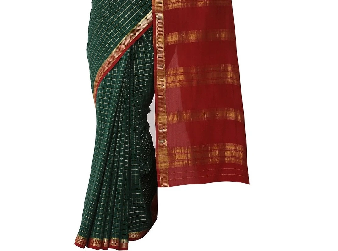 Elegant Pure Mysore Silk Saree in Violet Blue & Contrast Zari Border