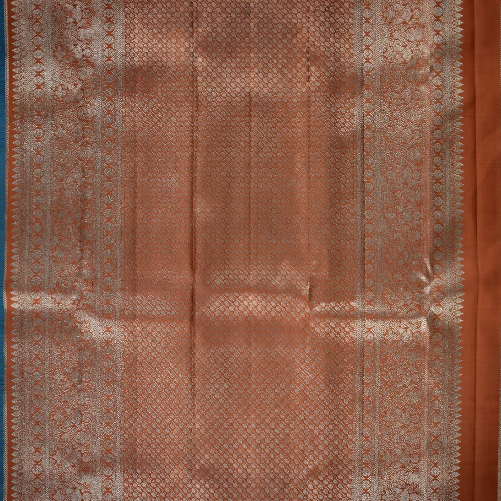 Wine Maroon with Elephant Motif Kanchipuram Pure Silk Handloom Saree Silk Mark with Blouse - FabFashionz