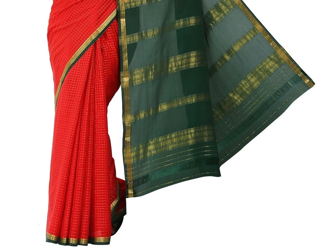 Vibrant Pure Mysore Silk Saree in Peacock Blue & Contrast Zari Border