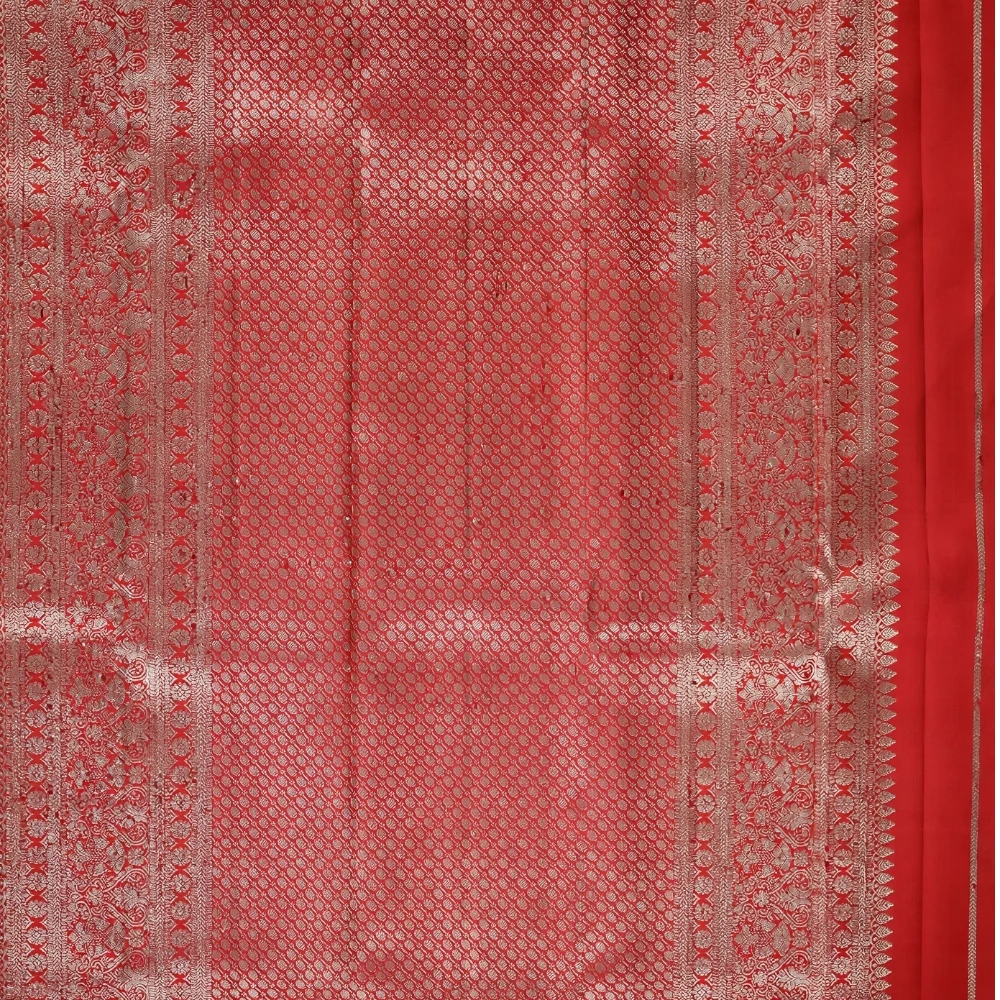 Copper Brown with Antique Zari Kanchipuram Pure Silk Handloom Saree Silk Mark with Blouse - FabFashionz