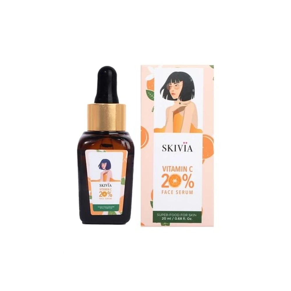 Skivia 20% Vitamin C Face Serum with Hyaluronic Acid - 20 ml