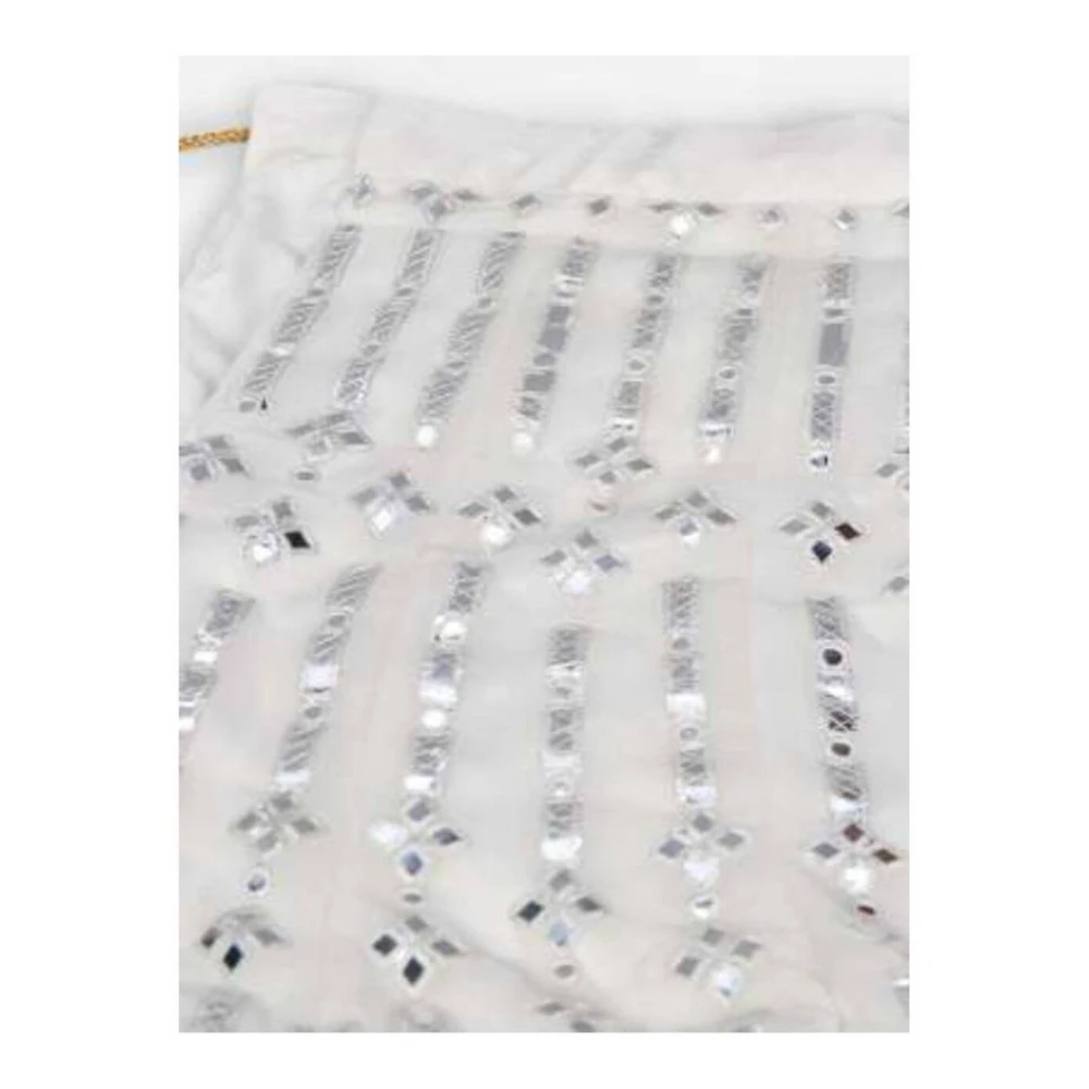 Shop garb georgette silver embellished and mirror foil work white circular lehenga choli