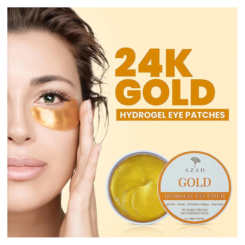 Azah Under Eye Patches for Dark Circles (Gold) (Free Size)