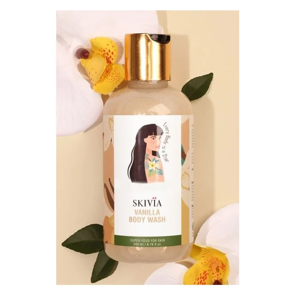 Skivia Vanilla Body Wash With Pomegranate & Papaya - 200 ml