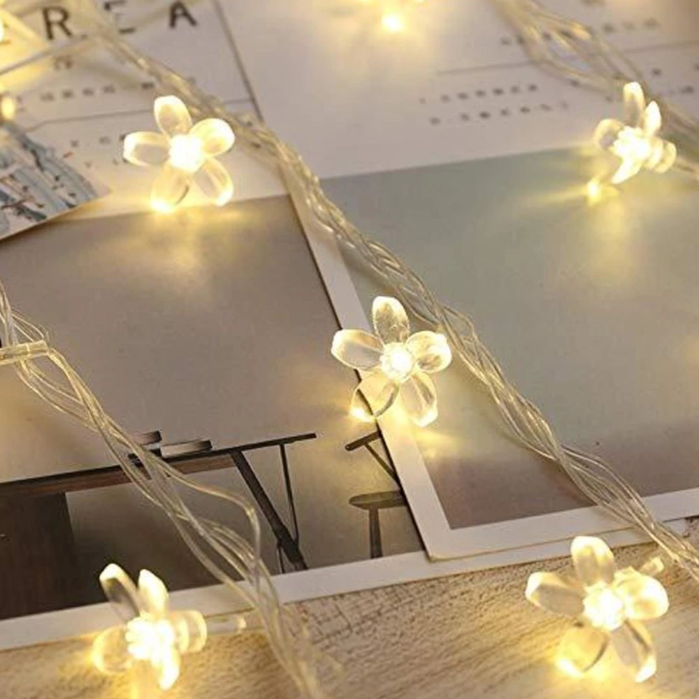BLOSSOM FLOWER LIGHTS (DIMENSIONS: Length - 2.7 metres approximately Blossom Flower: L - 3 cms)