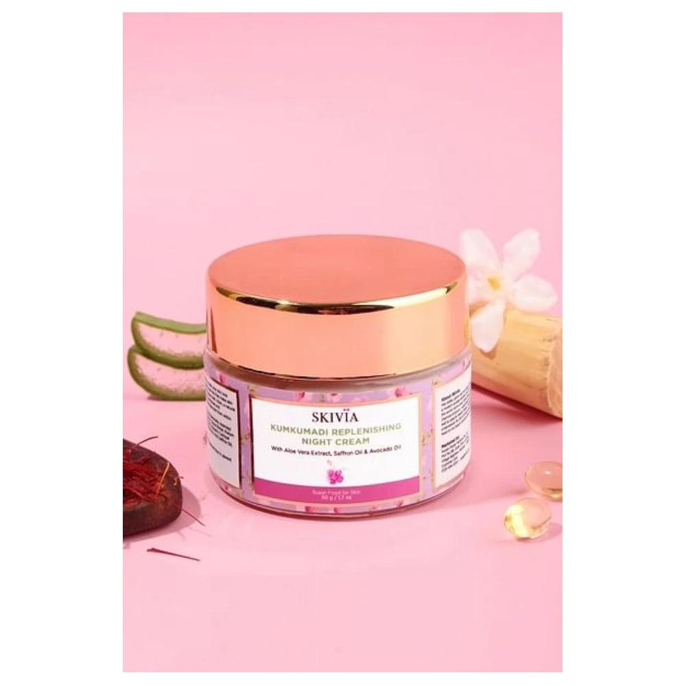 Skivia Kumkumadi Replenishing Night Cream with Hyaluronic Acid & Aloe Vera