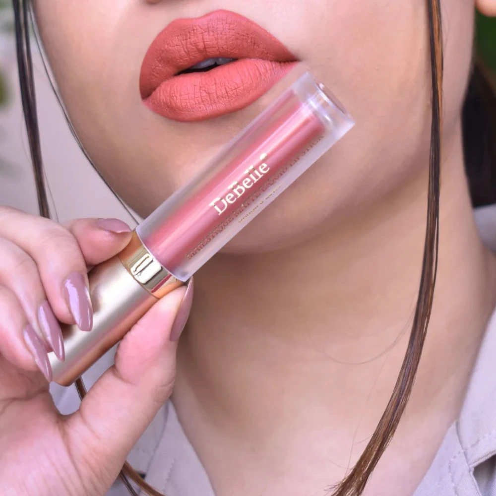 DeBelle Majestique Matte Liquid Lipstick Cinnamon Celine(Light Rust brown), 3.5 ml (3.5ml)