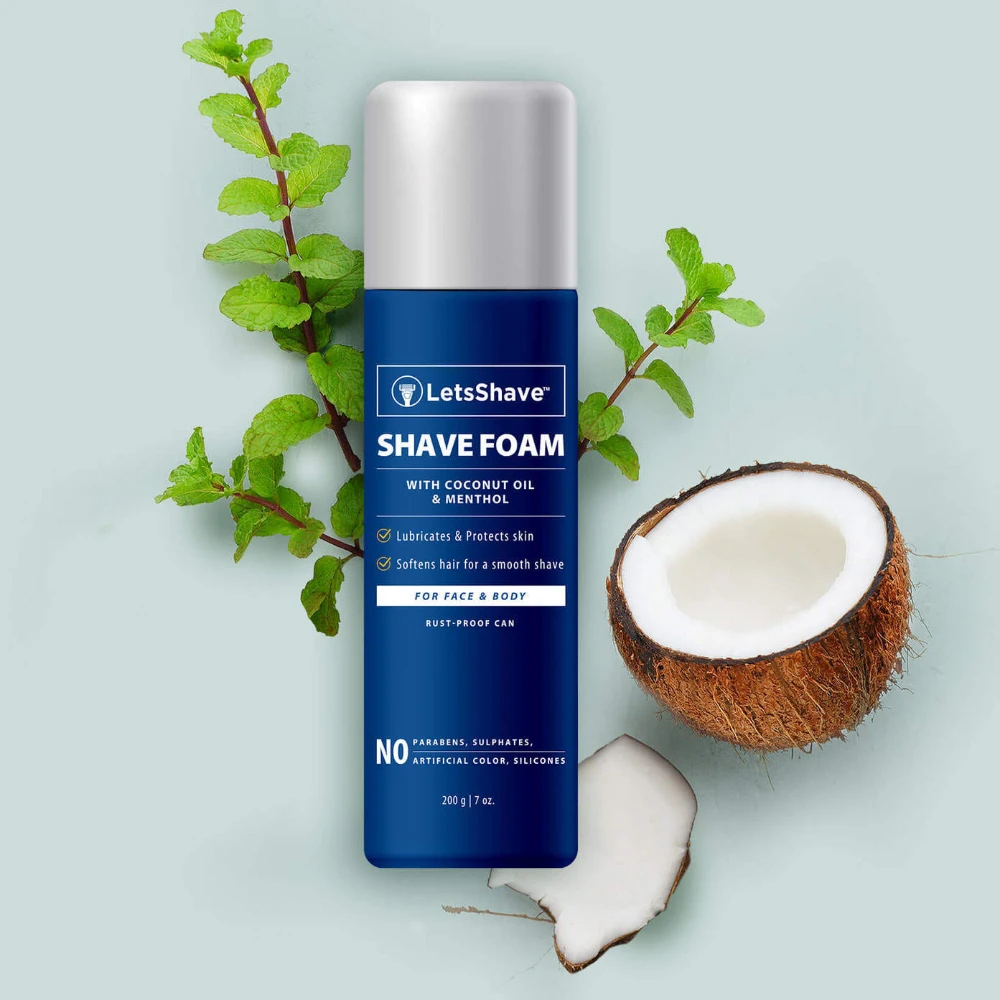 SHAVE FOAM COCONUT OIL MENTHOL 2 X 200g