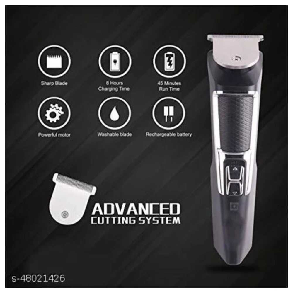 Met Style KB-2026 Cordless Rechargeable 45 Minutes Runtime: 45 min Trimmer for Men (Black)