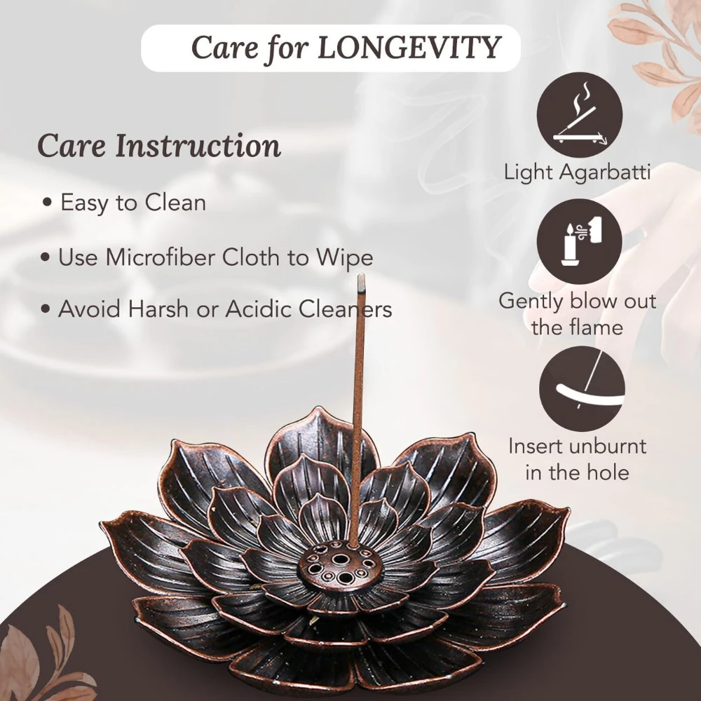 Ekhasa Ceramic Agarbatti Stand with Ash Catcher | Incense Stick Holder Agarbatti Stand | Oothupathi Agarbati Agarbathi Udbatti Dhoop Agarbattee Pathi Stand for Pooja with Ash Collector (Set of 2) (8.8L x 8.8W x 4Th Centimeters)