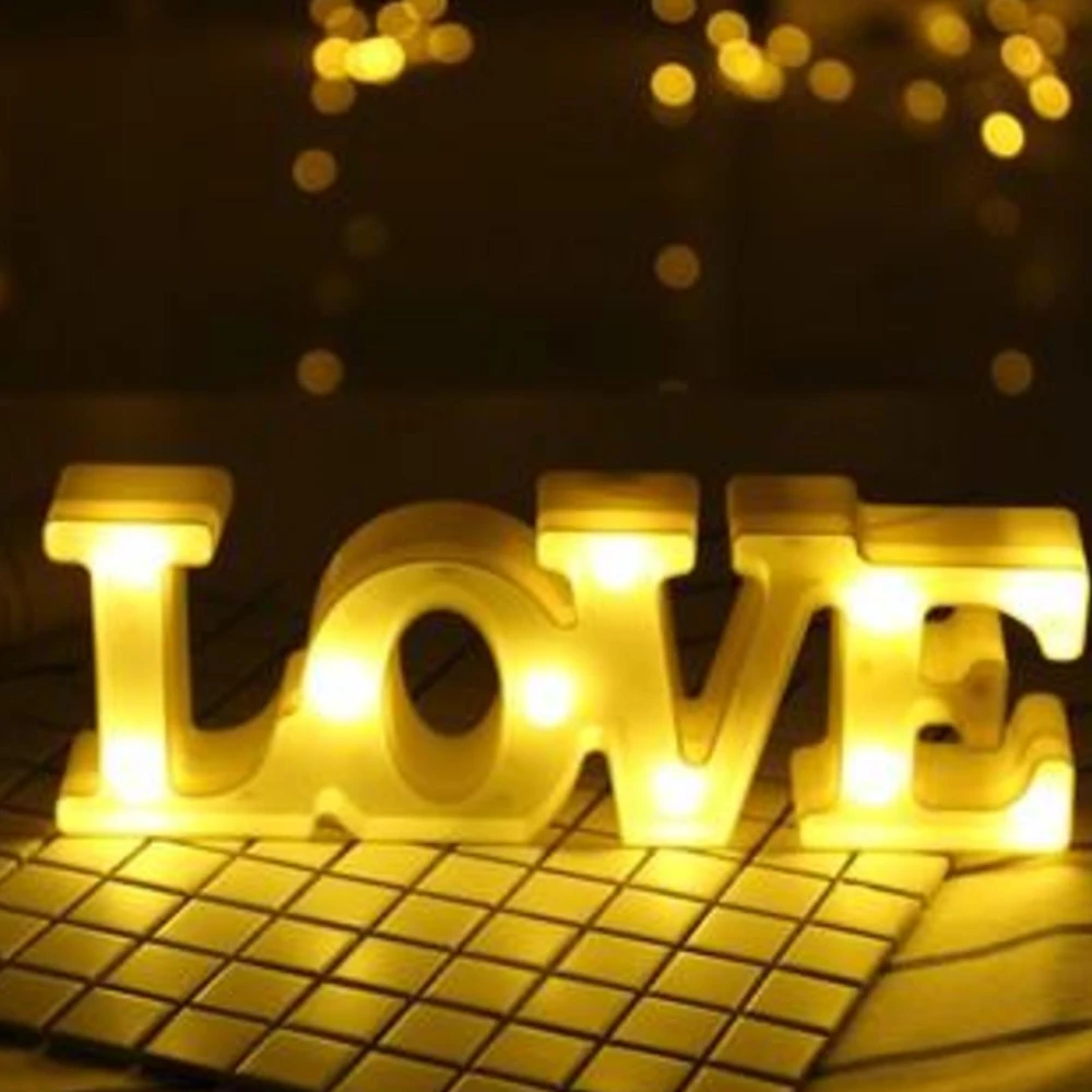 LED LOVE LIGHT (DIMENSIONS: L -30 cms H - 10.5 cms Depth - 4 cms.)