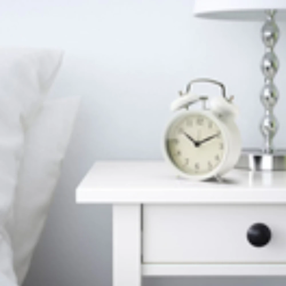 DEKAD Alarm clock, white (Width: 10 cm (4 ") Depth: 6 cm (2 3/8 ") Height: 14 cm (5 ½ "))