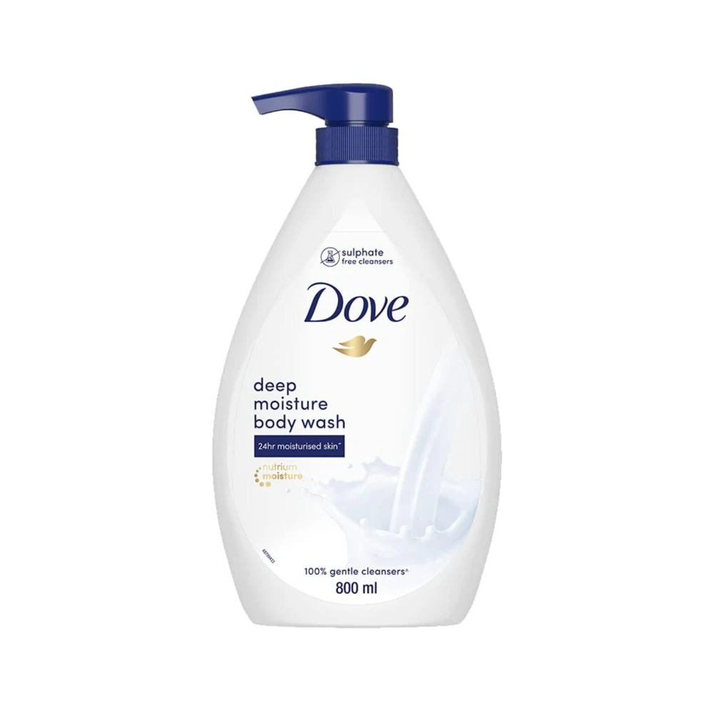 Dove Deeply Nourishing Body Wash, With Exfoliating Beads For Softer, Smoother Skin, 800 ml (Packaging May Vary)