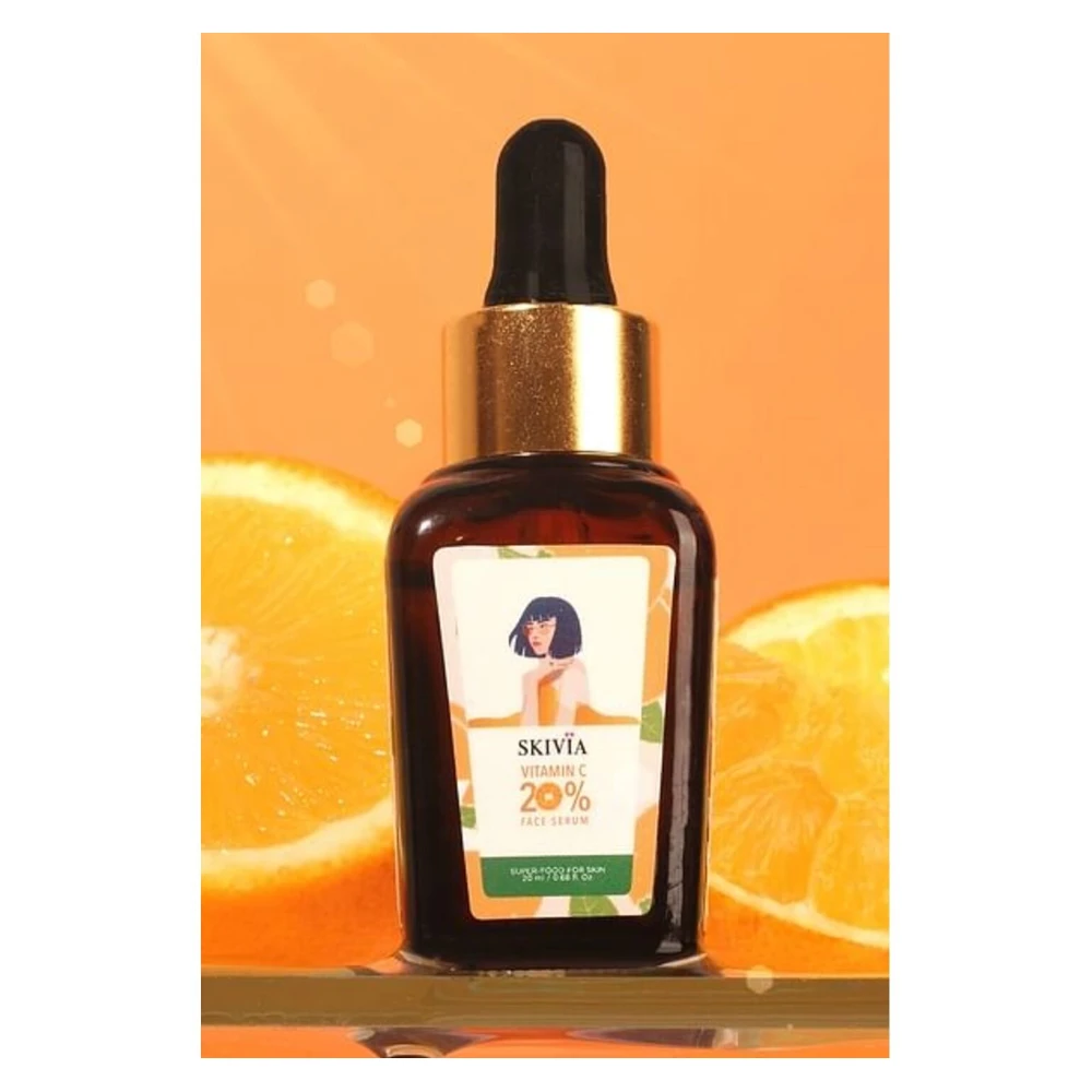 Skivia 20% Vitamin C Face Serum with Hyaluronic Acid - 20 ml