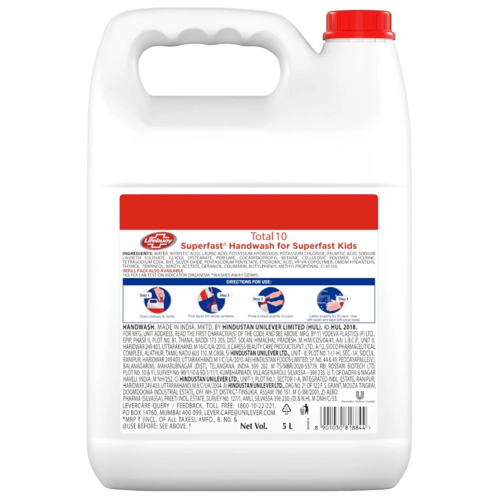 Lifebuoy Handwash Liquid, 5L (Size- 5 ltr)