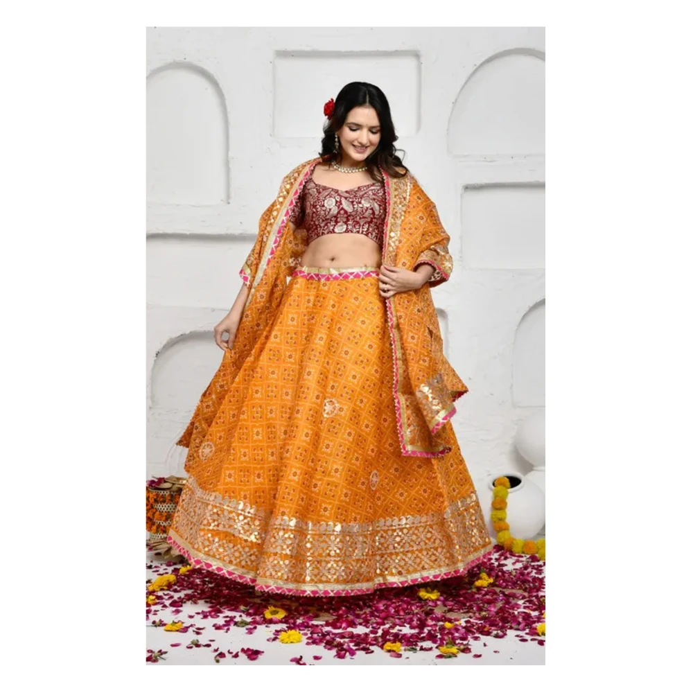 Golden Yellow Haldi Dress Lehenga