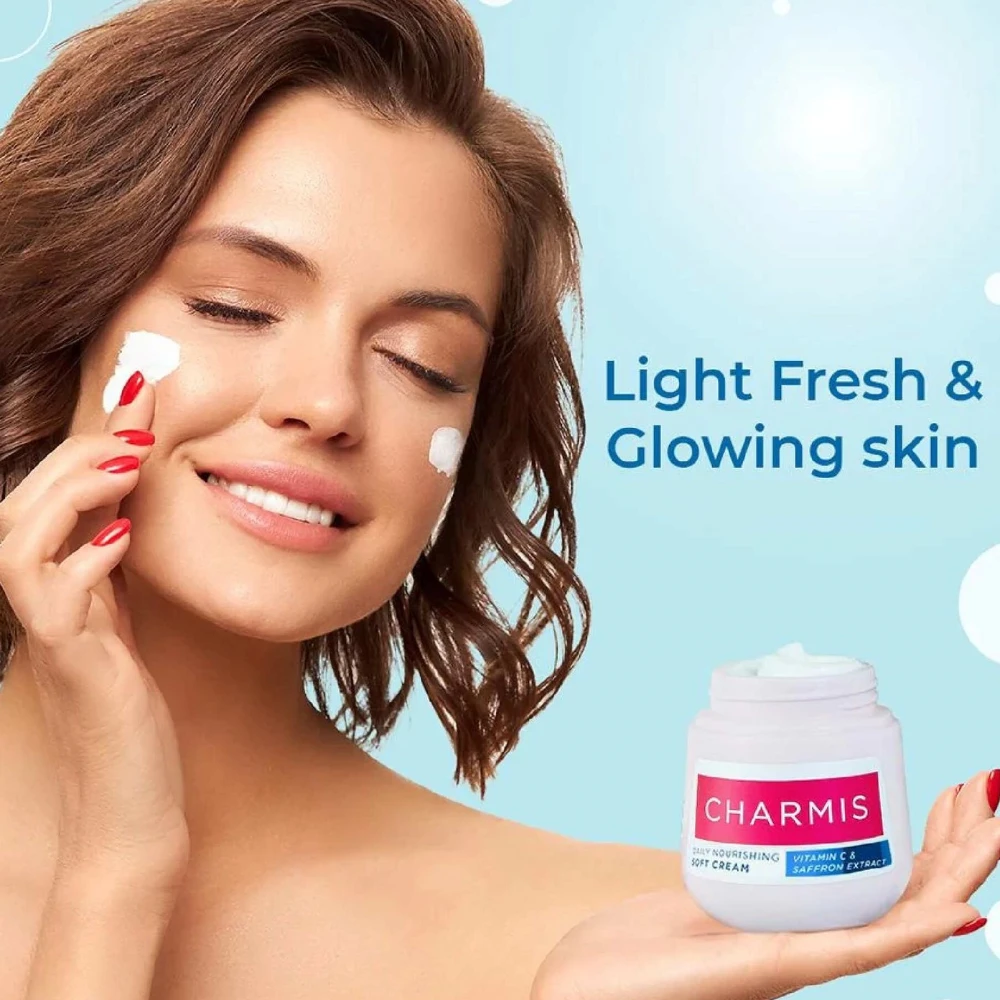 CHARMIS Charmis Daily Nourishing Soft Cream with Vitamin C, Saffron Extracts, and SPF 30 for glowing and moisturized skin, 200 ml